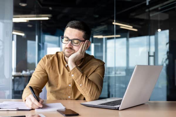 bullying and harassment course - man sitting in the office